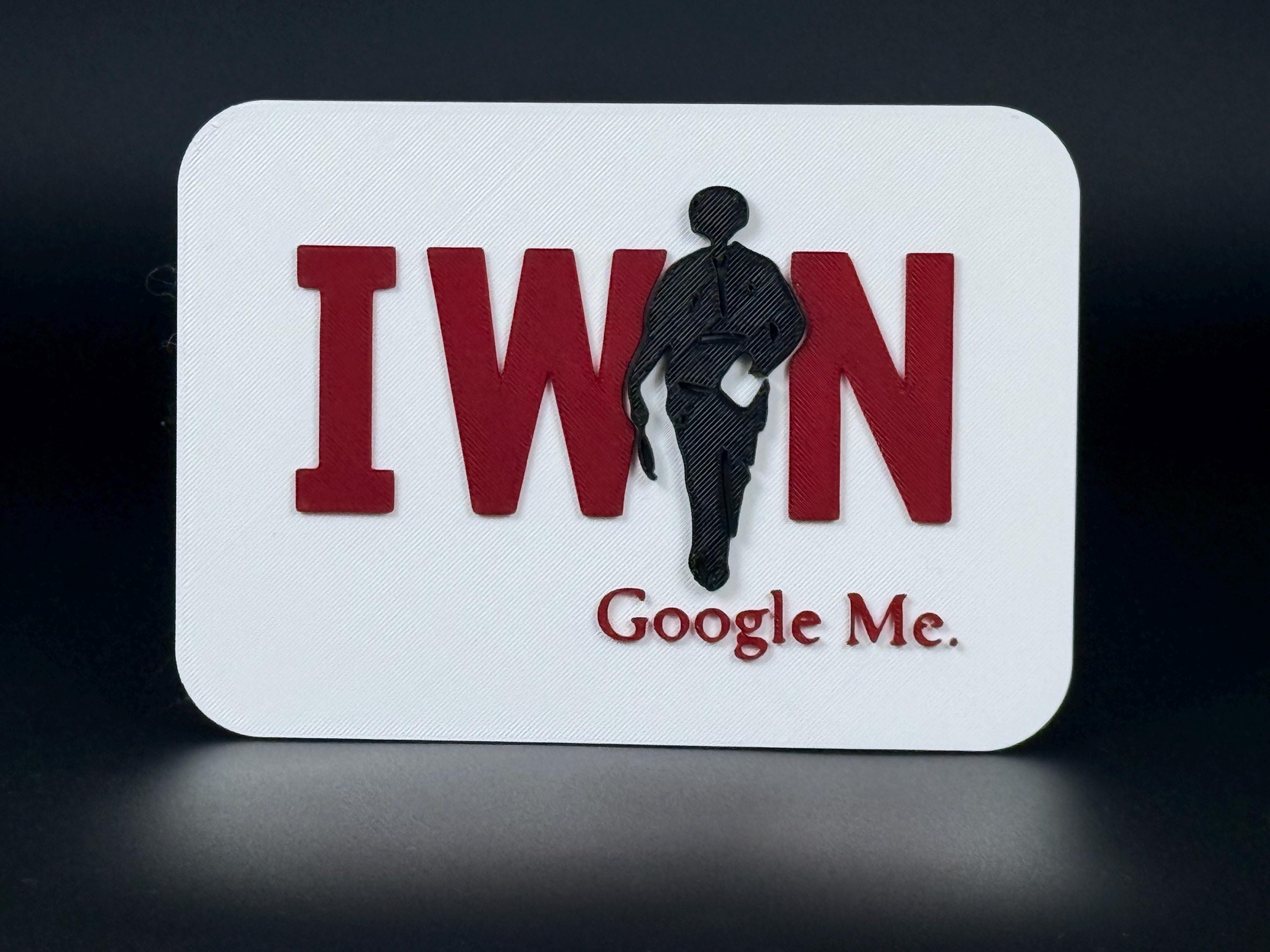 Coach Curt Cignetti IWN I Win Google Me Desk Sign - 2025 IU Hoosiers National Champions