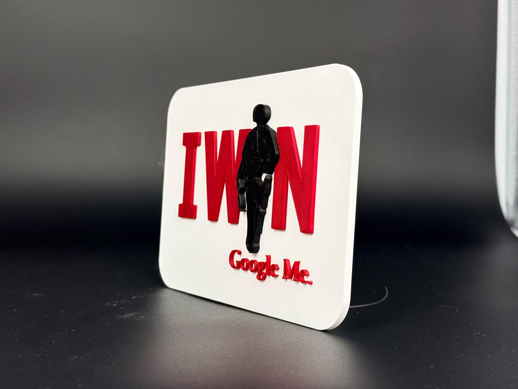 Coach Curt Cignetti IWN I Win Google Me Desk Sign - 2025 IU Hoosiers National Champions