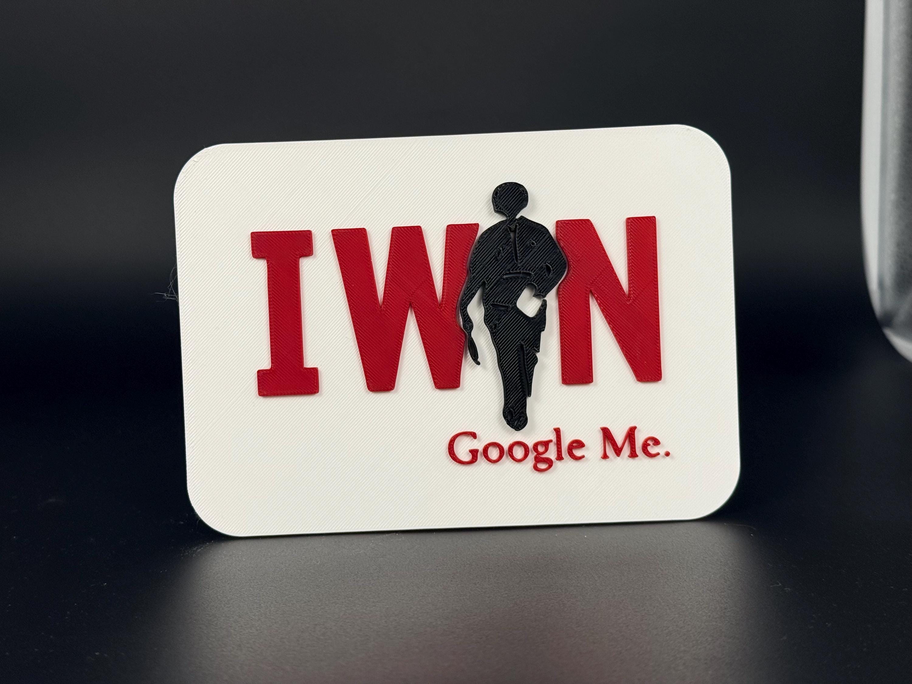 Coach Curt Cignetti IWN I Win Google Me Desk Sign - 2025 IU Hoosiers National Champions