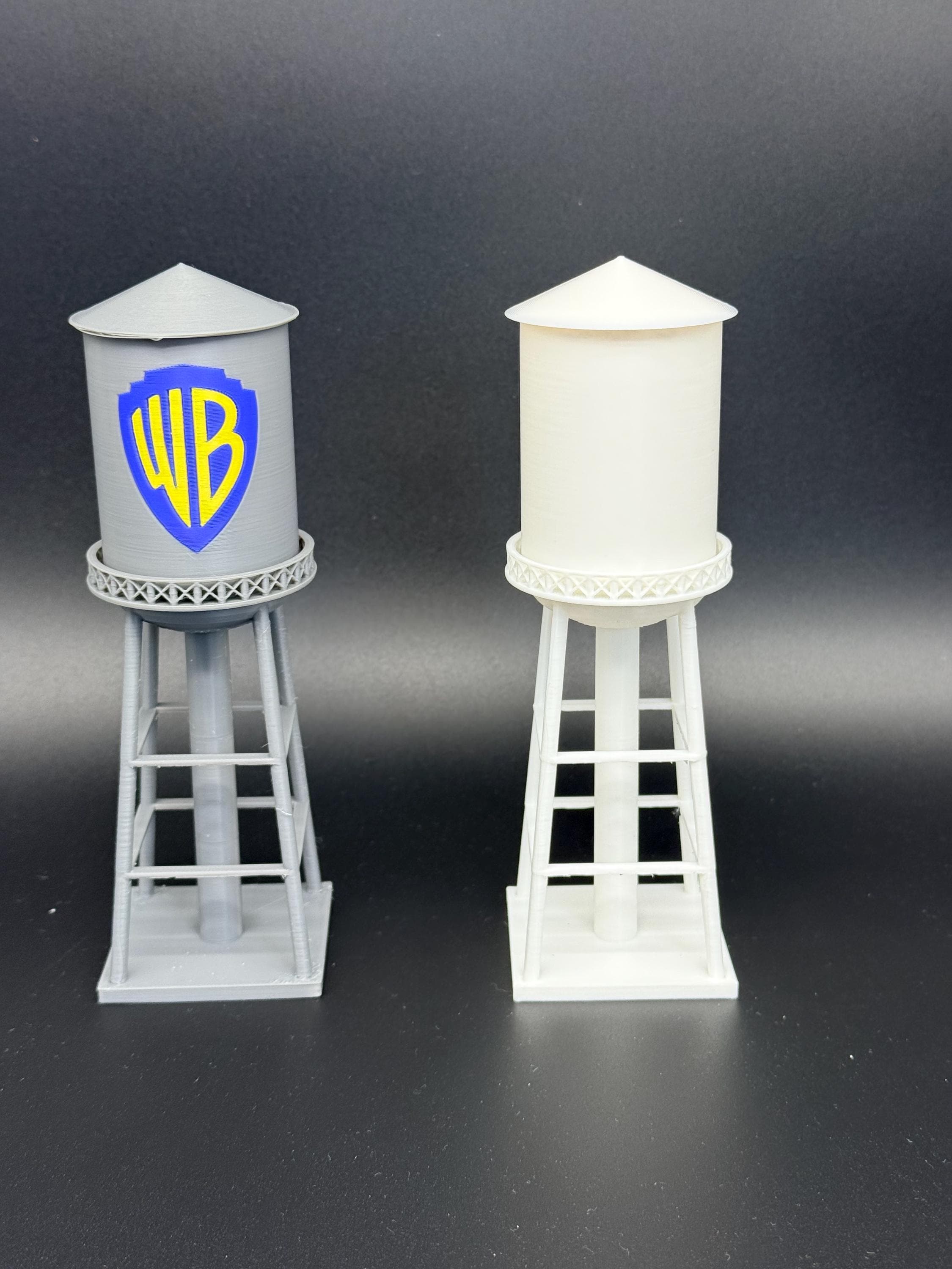 Customizable 3D Printed Water Tower, Model Railroad Scenery, Toy, Personalized Landmark