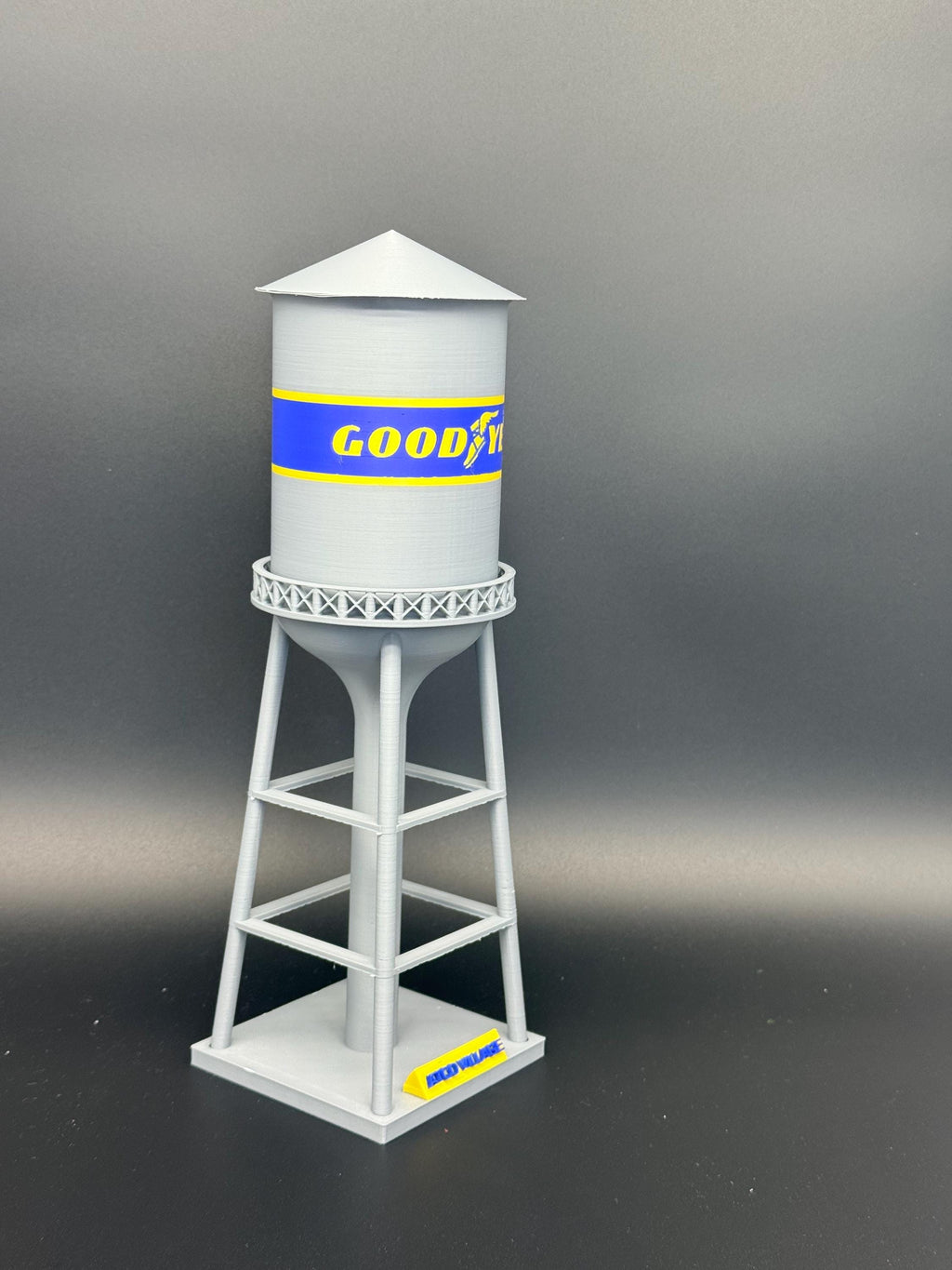 Customizable 3D Printed Water Tower, Model Railroad Scenery, Toy, Personalized Landmark