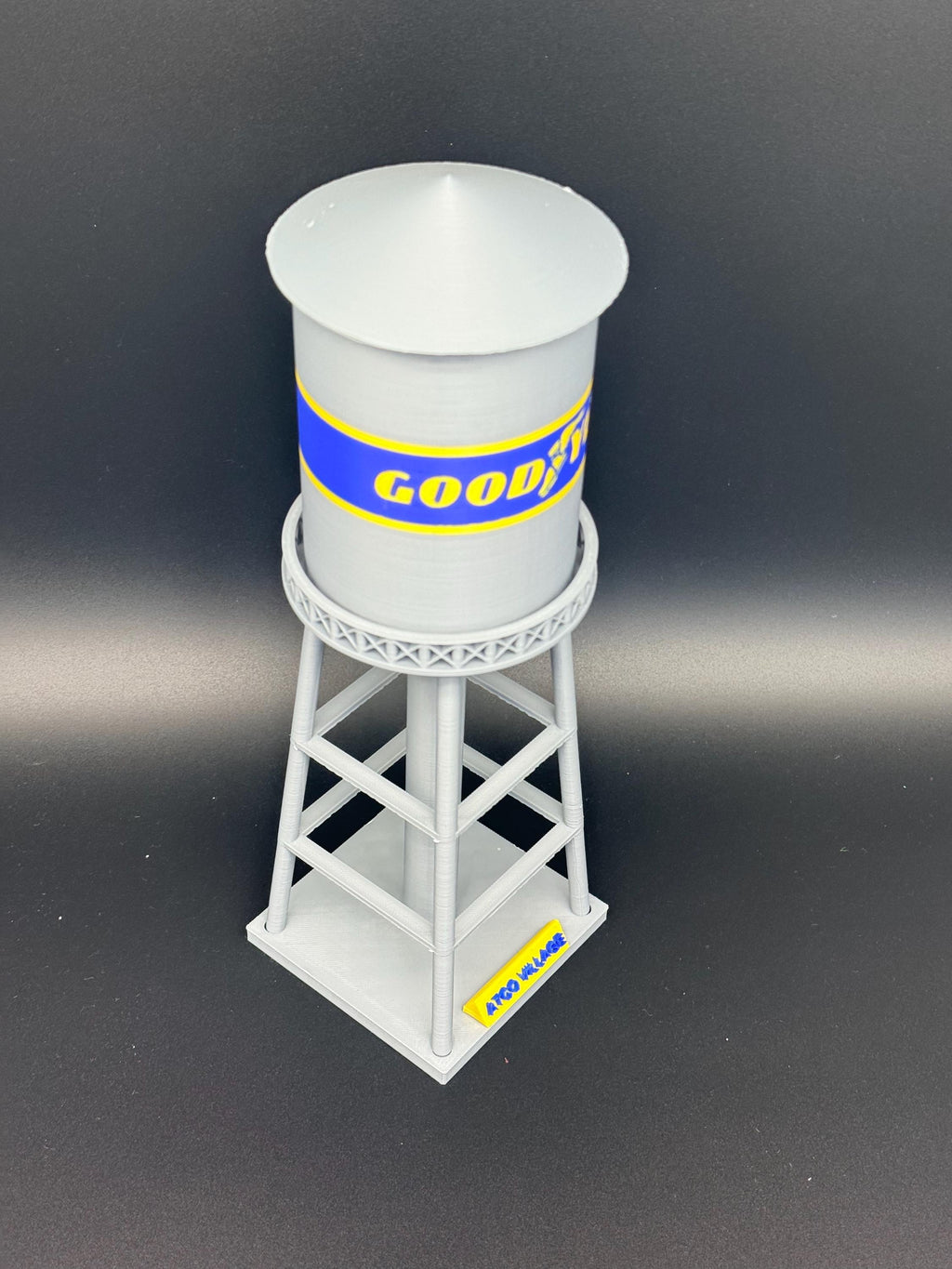Customizable 3D Printed Water Tower, Model Railroad Scenery, Toy, Personalized Landmark